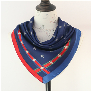 Wholesale cartoon printed silk square scarf