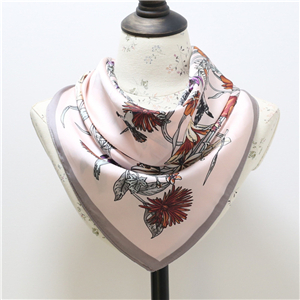 Wholesale cashew flower printed silk square scarf