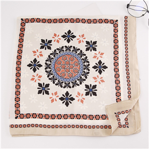 China cheap printed silk square scarf