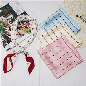 China wholesale printed silk square scarf