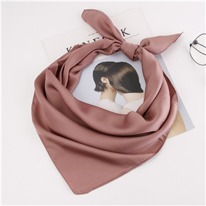 China wholesale solid color silk square scarf