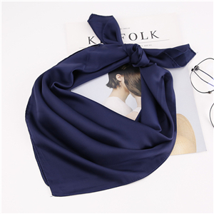 China wholesale solid color silk square scarf
