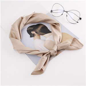 China wholesale solid color silk square scarf