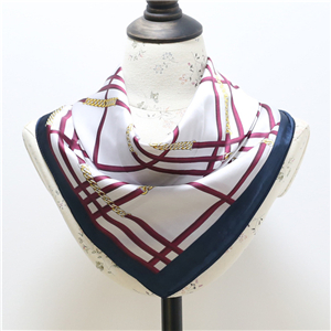Wholesale plaid color matching silk square scarf