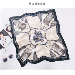 China wholesale printed silk square scarf