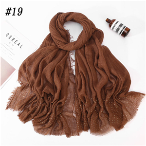 Wholesale monochrome cotton rhinestone scarf