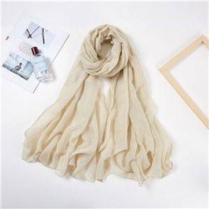 Wholesale silver silk striped cotton scarf
