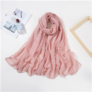 Wholesale silver silk striped cotton scarf