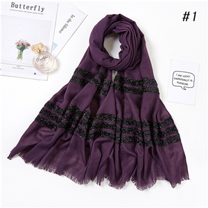 Wholesale gold cotton striped scarf