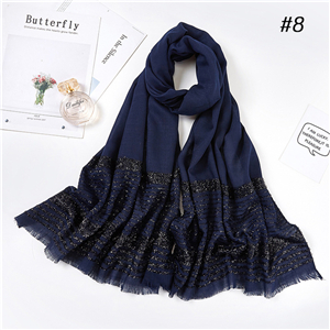 Gold cotton striped warm cheap scarf
