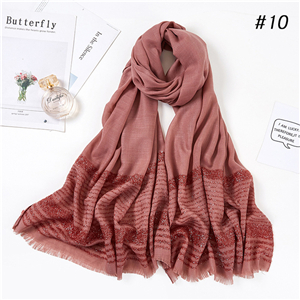Gold cotton striped warm cheap scarf