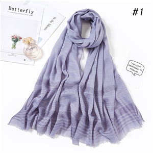 Gold cotton striped warm cheap scarf