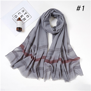 Wholesale monochrome striped thermal scarf