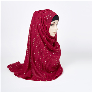 China wholesale polka dot bronzing cotton scarf