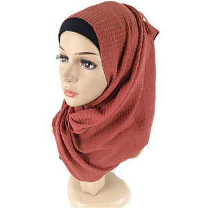 Wholesale crumpled chiffon muslim scarf