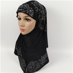 Wholesale cotton rhinestone muslim scarf