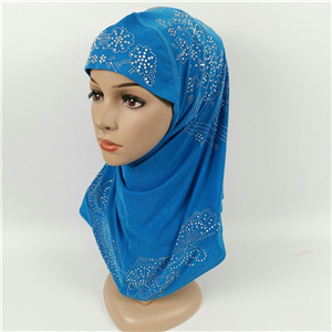 Wholesale cotton rhinestone muslim scarf
