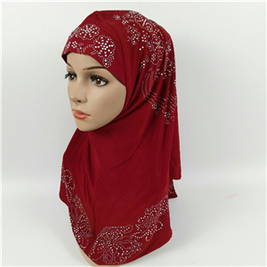 Wholesale cotton rhinestone muslim scarf