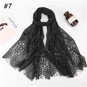 Wholesale lace cotton muslim decorative scarf