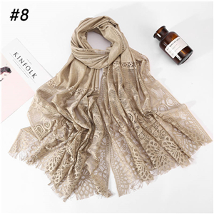 Wholesale lace cotton muslim decorative scarf
