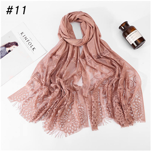 Wholesale lace cotton muslim decorative scarf