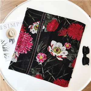 Wholesale flower print cashmere scarf
