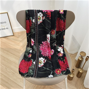 Wholesale flower print cashmere scarf