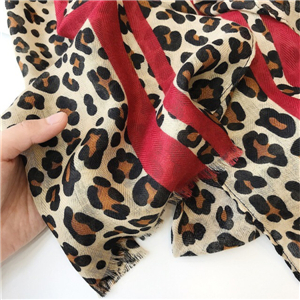 Wholesale color matching leopard cotton decorative scarf