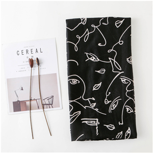 Black eye cartoon abstract pattern cotton cheap scarf