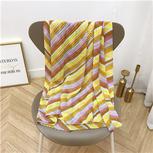Wholesale stretch crease color matching Bali yarn decorative scarf