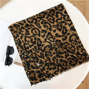 Wholesale leopard print cotton decorative scarf