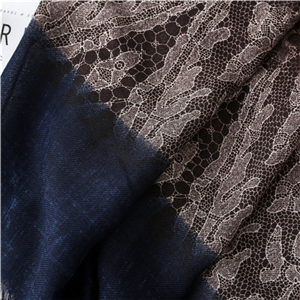 Wholesale leopard lace stitching warm cotton scarf