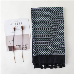 Wholesale dot print tassel warm cotton scarf