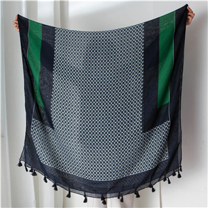 Wholesale dot print tassel warm cotton scarf
