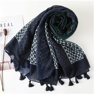 Wholesale dot print tassel warm cotton scarf