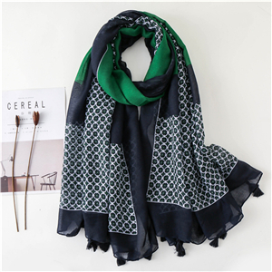 Wholesale dot print tassel warm cotton scarf