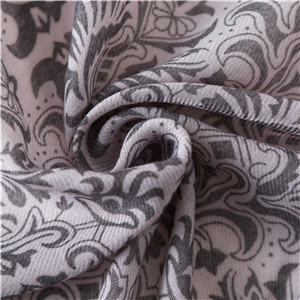 Wholesale geometric print tassel decorated cotton scarf