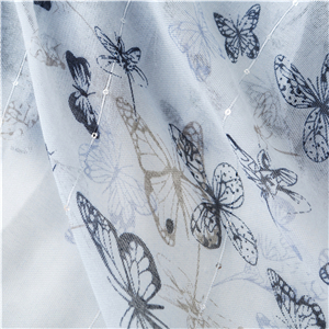China wholesale butterfly print tassel cotton scarf