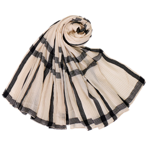 Wholesale creased plaid Bali yarn Muslim scarf