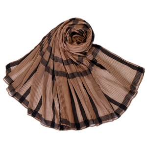 Wholesale creased plaid Bali yarn Muslim scarf