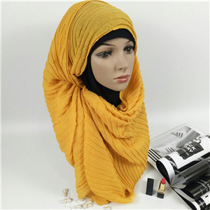 Four sided hairs fold muslim scarf cheap from China