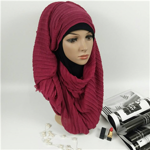 Four sided hairs fold muslim scarf cheap from China
