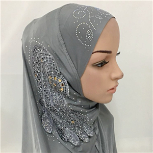 Wholesale hot drilling muslim cotton scarf