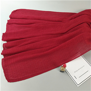 China cheap monochrome crumpled cotton Muslim scarf