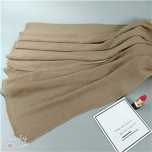 China cheap monochrome crumpled cotton Muslim scarf