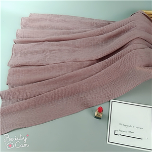 China cheap monochrome crumpled cotton Muslim scarf