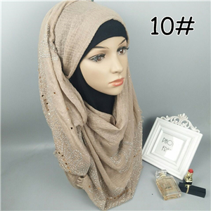 China wholesale hairy hot drilling Muslim scarf