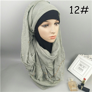 China wholesale hairy hot drilling Muslim scarf