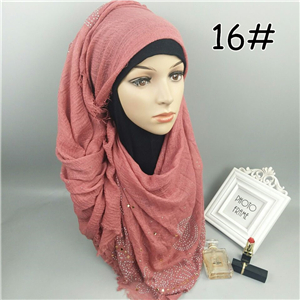 China wholesale hairy hot drilling Muslim scarf