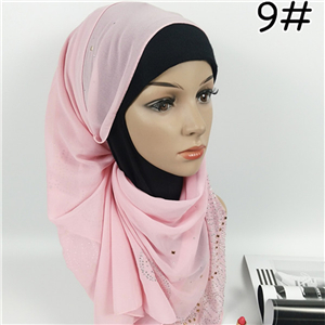 China wholesale hot drill monochrome chiffon muslim scarf
